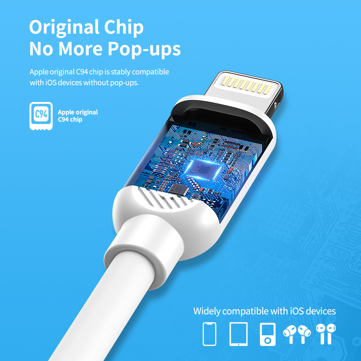 REGO Communication Sdn Bhd - Rock Space | ROCK Z16 PD Fast Charge MFi Lightning Cable (2 meter)