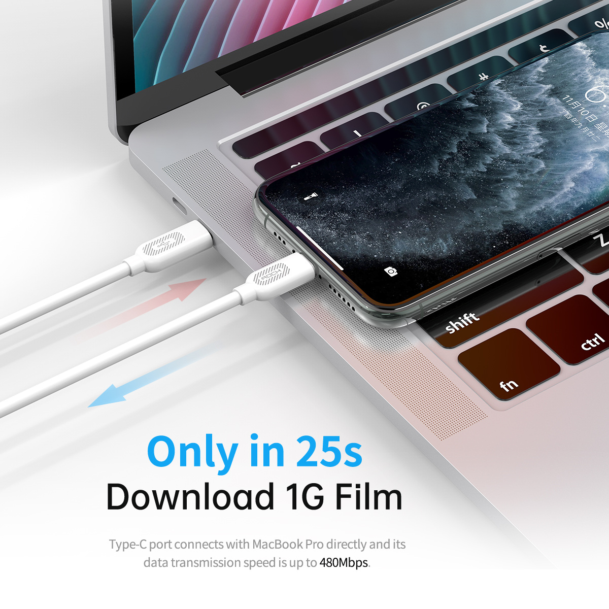 REGO Communication Sdn Bhd - Rock Space | ROCK Z16 PD Fast Charge MFi Lightning Cable (2 meter)