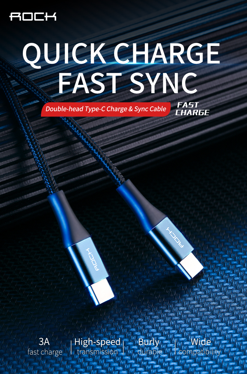 ROCK C to C 3A Metal Round Cable