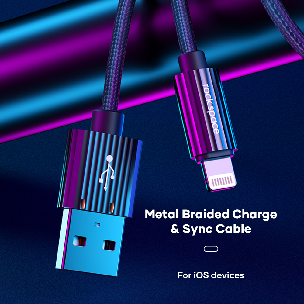 rock space R11 Metal Lighting/Mirco/Type-C Cable