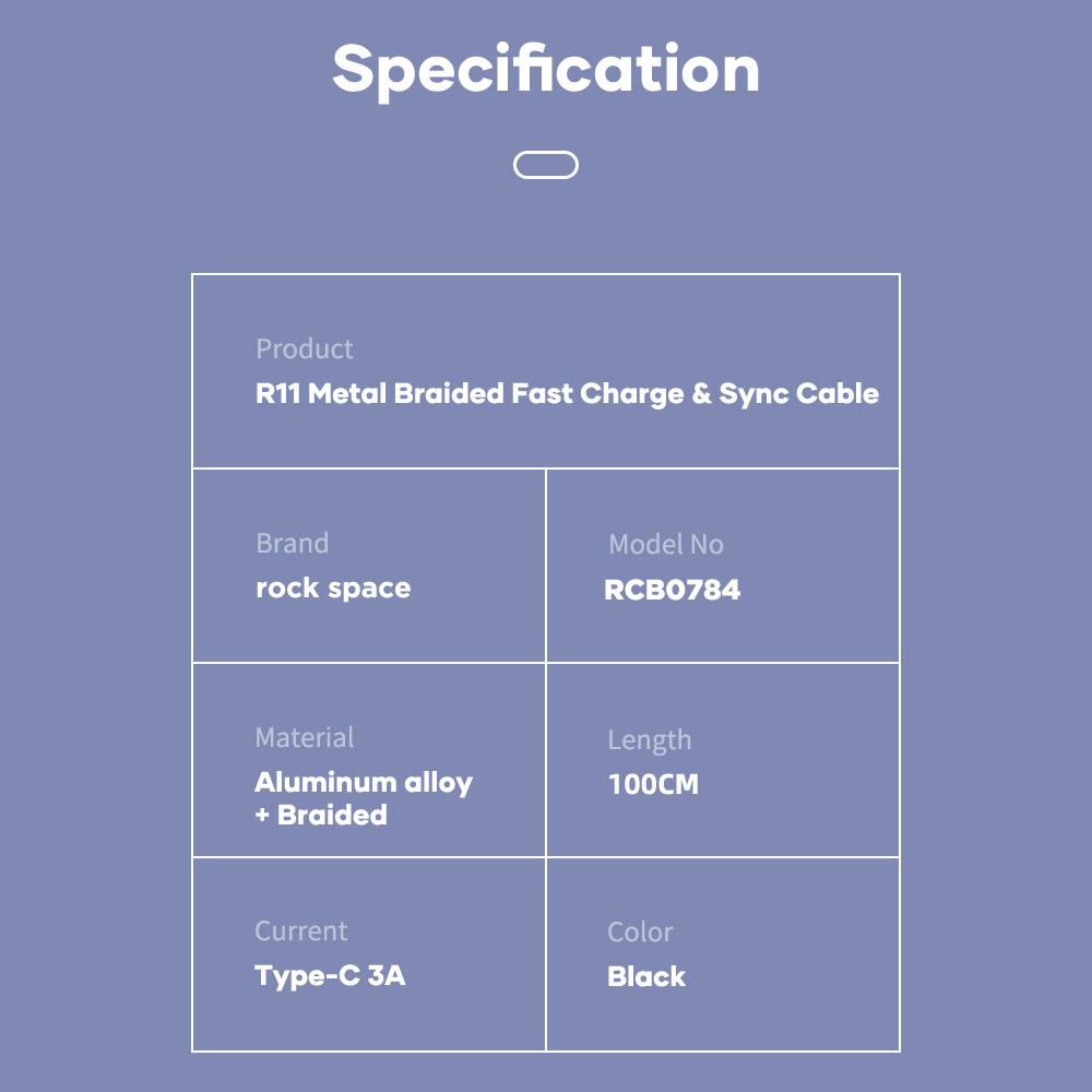 REGO Communication Sdn Bhd - Rock Space | rock space R11 Metal Lighting/Mirco/Type-C Cable