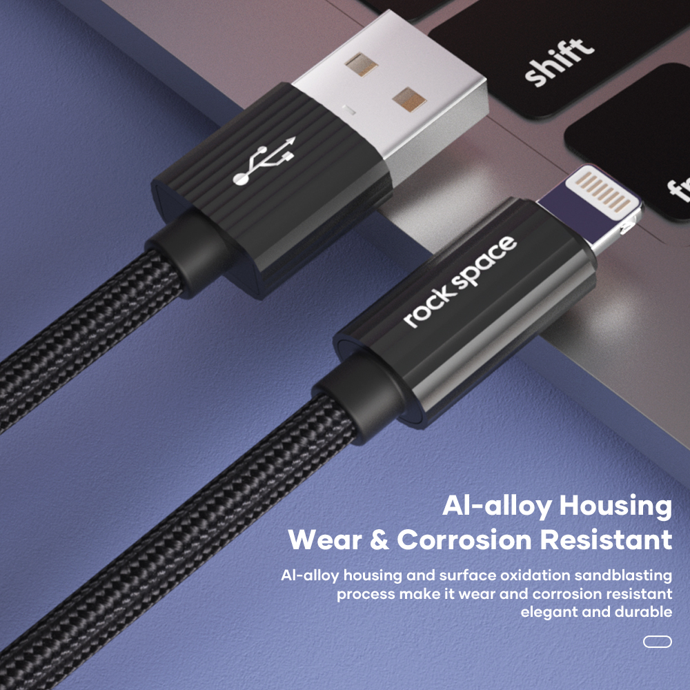 REGO Communication Sdn Bhd - Rock Space | rock space R11 Metal Lighting/Mirco/Type-C Cable