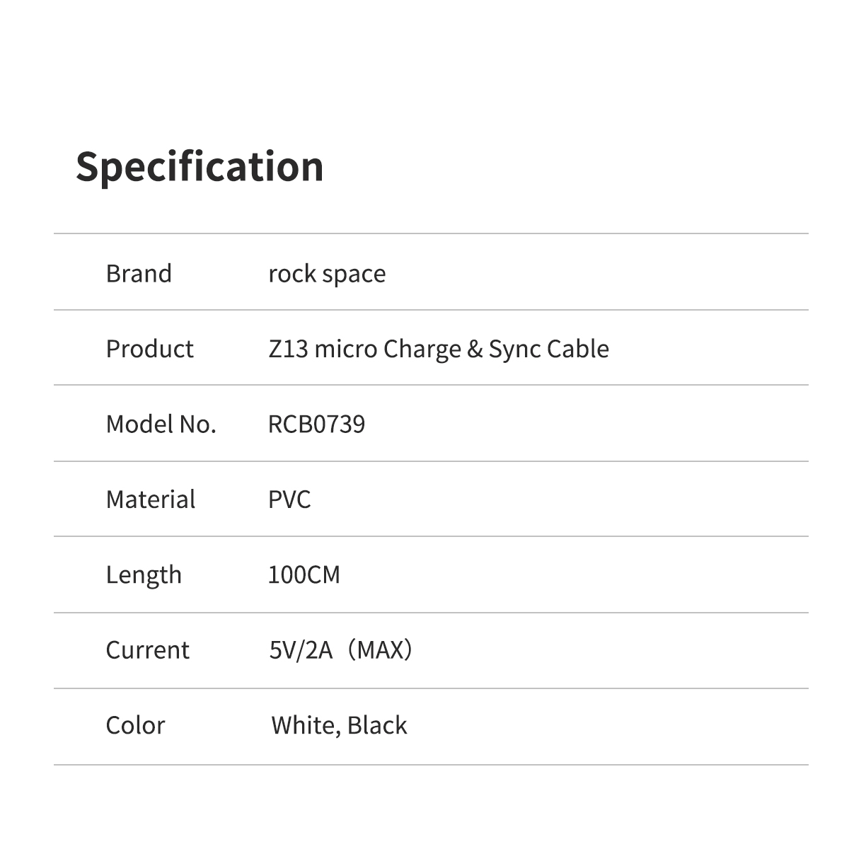 REGO Communication Sdn Bhd - Rock Space | rock space Z13 Micro Cable