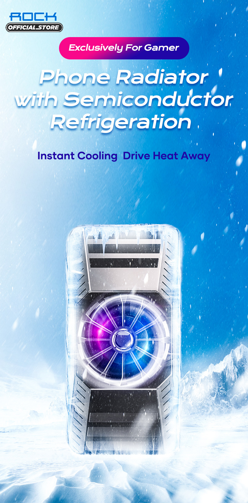 ROCK i100 Phone Radiator with Semiconductor Refrigeration