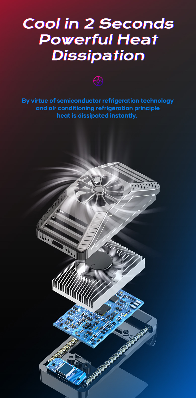 REGO Communication Sdn Bhd - Rock Space | ROCK i100 Phone Radiator with Semiconductor Refrigeration