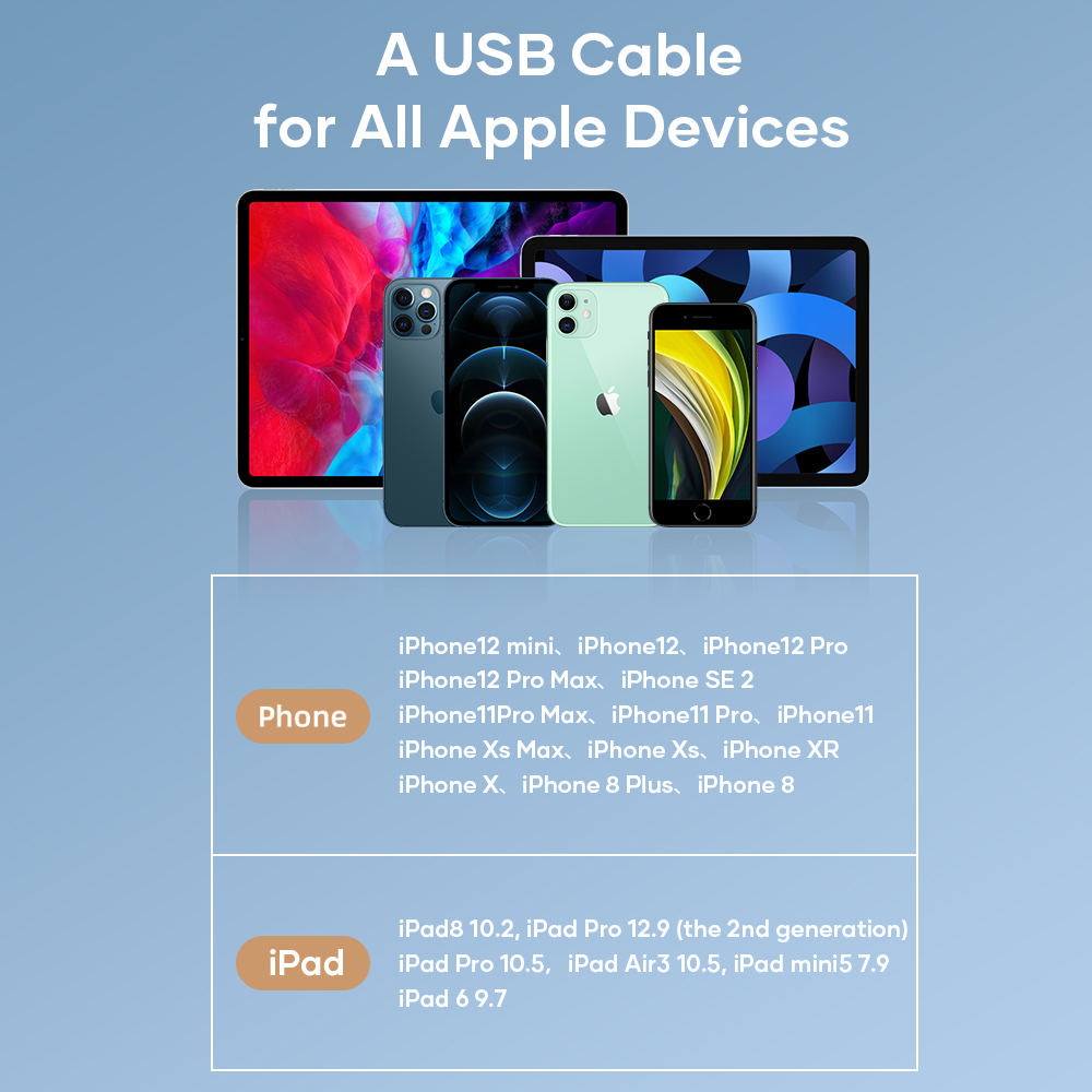 REGO Communication Sdn Bhd - Rock Space | ROCK Z18 PD 20W Type-C To Lightning Apple Cable