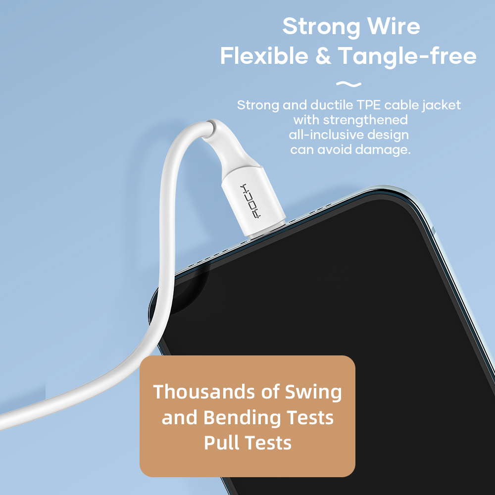 REGO Communication Sdn Bhd - Rock Space | ROCK Z18 PD 20W Type-C To Lightning Apple Cable