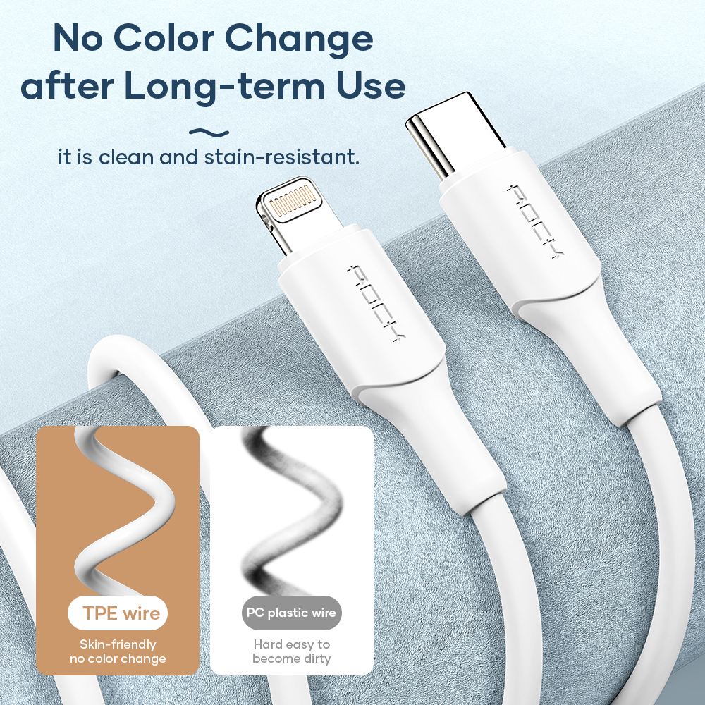 REGO Communication Sdn Bhd - Rock Space | ROCK Z18 PD 20W Type-C To Lightning Apple Cable