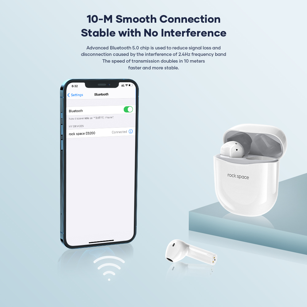 REGO Communication Sdn Bhd - Rock Space | rock space EB200 TWS Wireless Earbuds