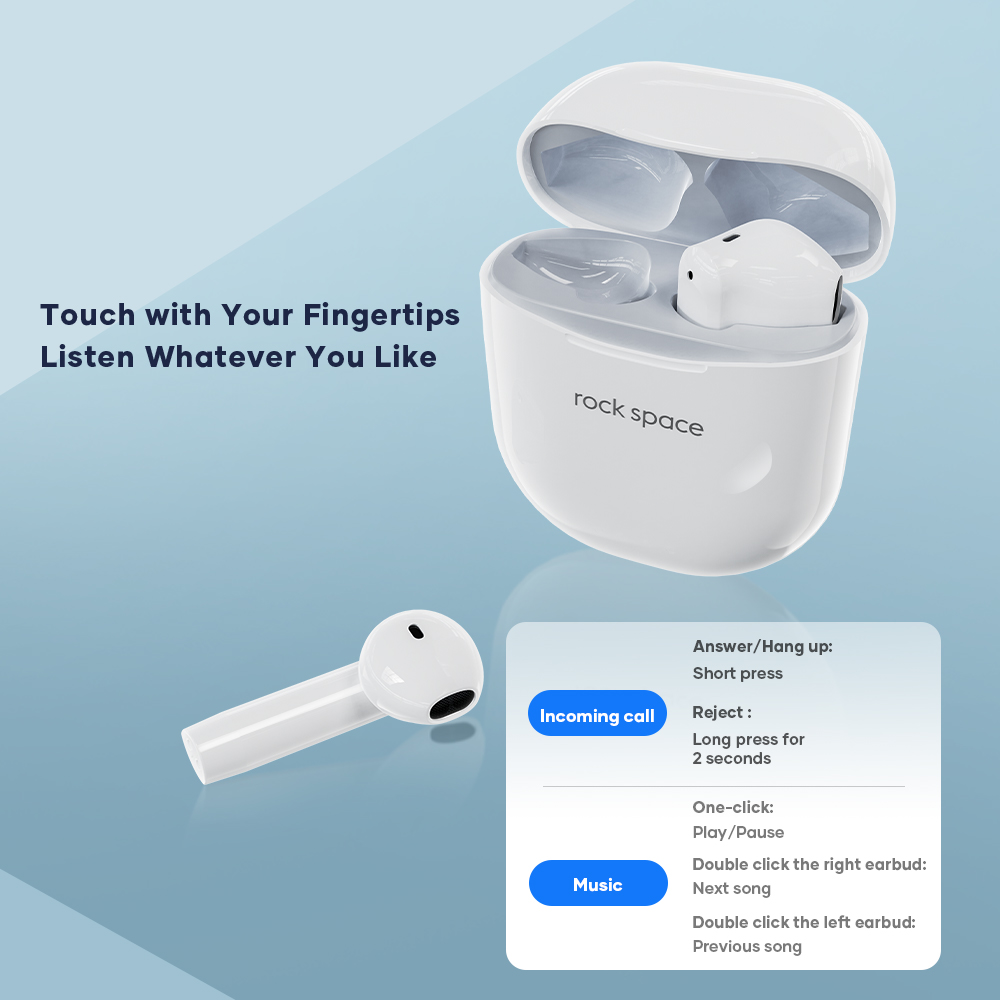 REGO Communication Sdn Bhd - Rock Space | rock space EB200 TWS Wireless Earbuds