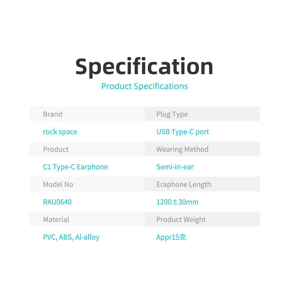 REGO Communication Sdn Bhd - Rock Space | rock space C1 Type C Earphone 