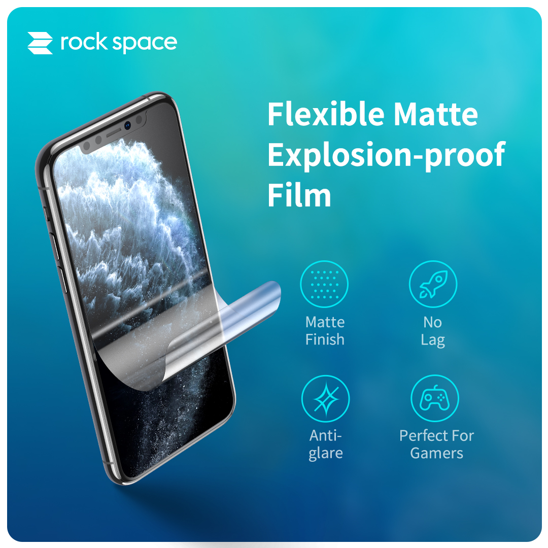rock space Screen Protector (Back, Matte Anti Fingerprint)