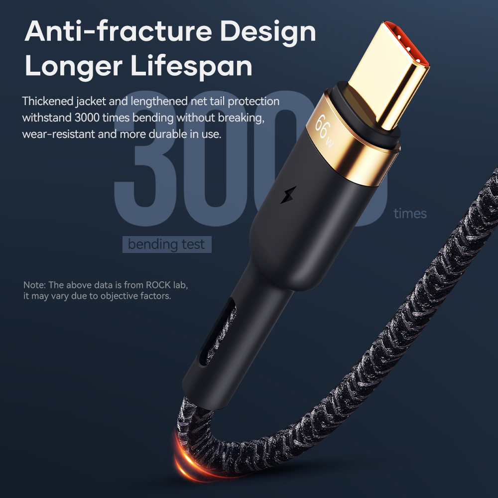 REGO Communication Sdn Bhd - Rock Space | ROCK G18 Flash Charge 66W 3in1 Lightning/Type-C/Micro Cable (1.2M)