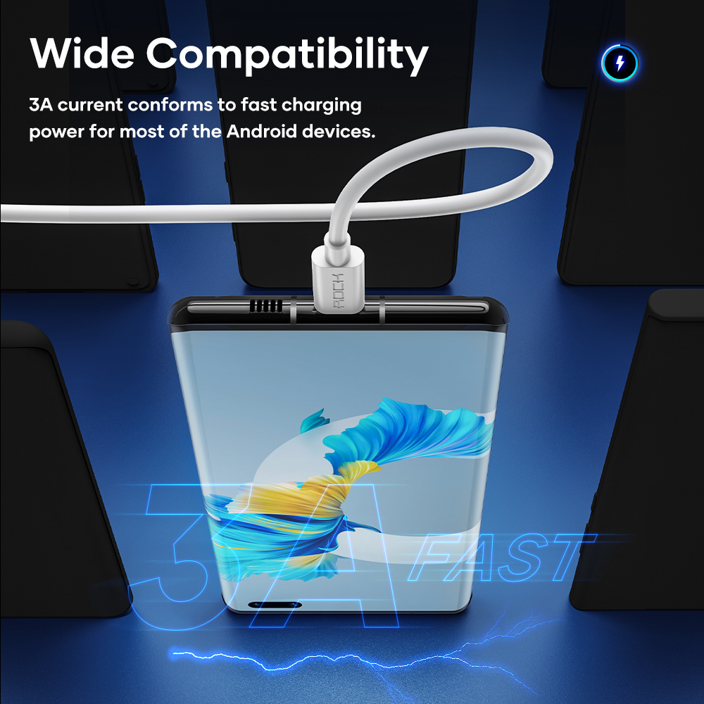 REGO Communication Sdn Bhd - Rock Space | ROCK Z6 Type C to C 3A PD Fast Charging Cable 2 Meter
