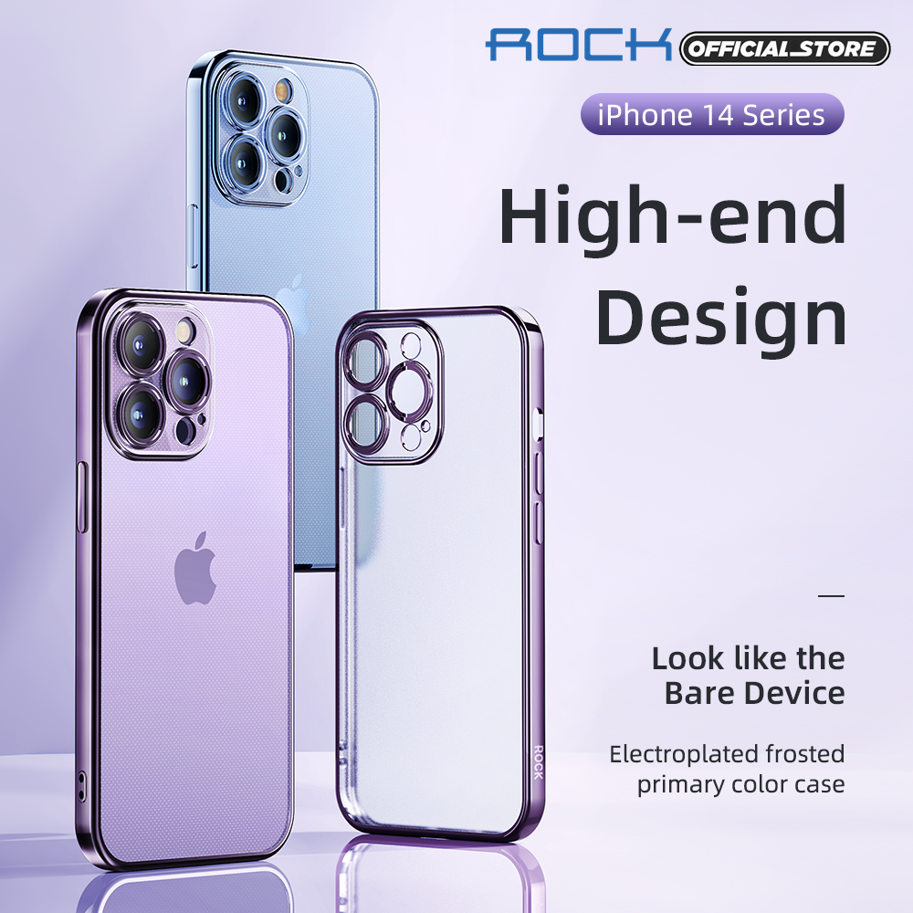 REGO Communication Sdn Bhd - Rock Space | iPhone 14/iPhone 14 Plus/iPhone 14 Pro|iPhone 14 Pro Max ROCK Frosted Electroplated Protective Case