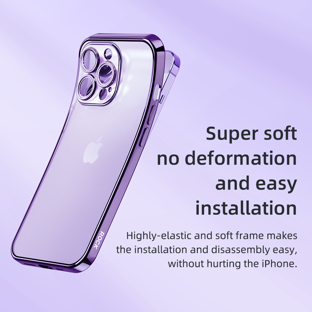 REGO Communication Sdn Bhd - Rock Space | iPhone 14/iPhone 14 Plus/iPhone 14 Pro|iPhone 14 Pro Max ROCK Frosted Electroplated Protective Case