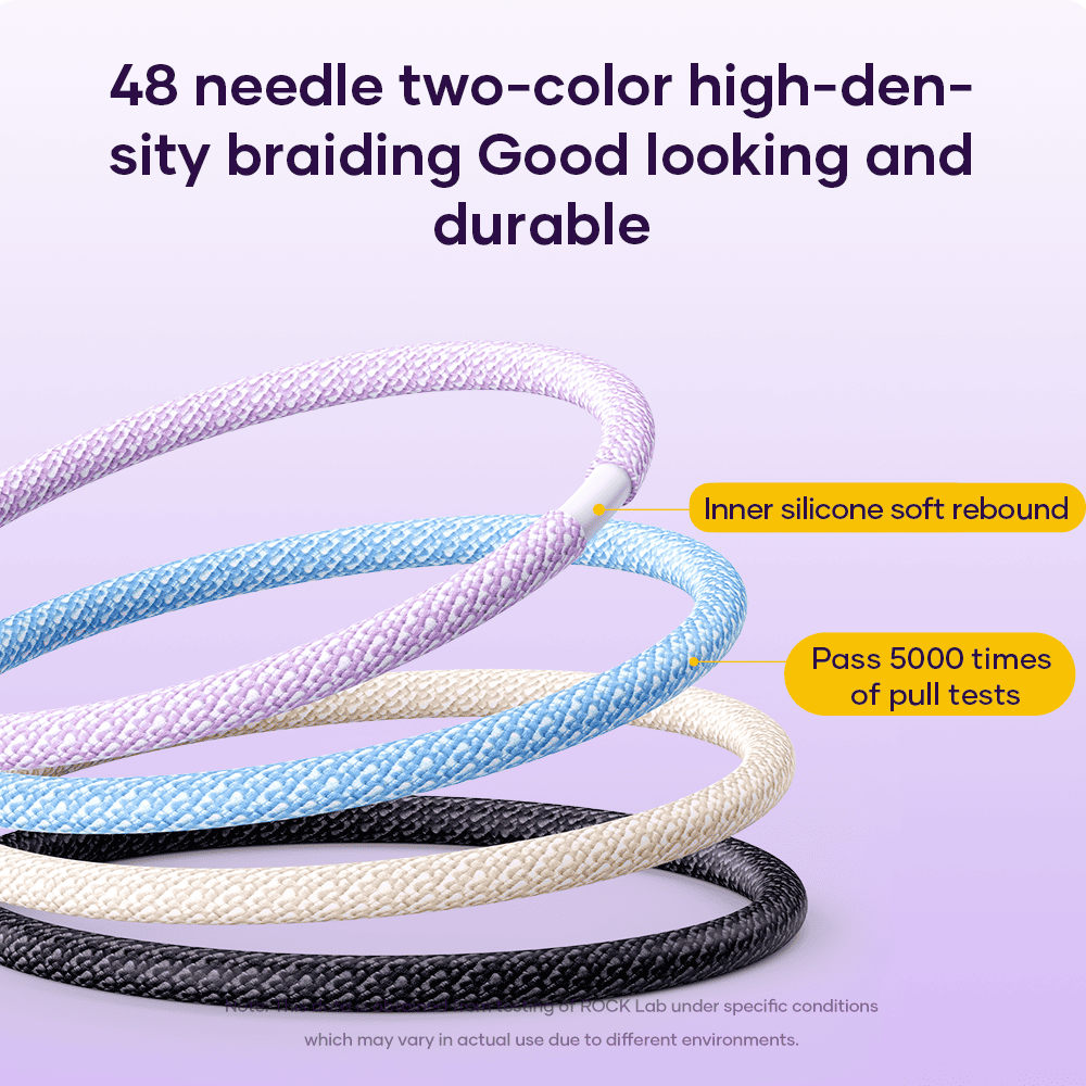 REGO Communication Sdn Bhd - Rock Space | ROCK G20 3in1 Transparent 100W Fast Charge Cable