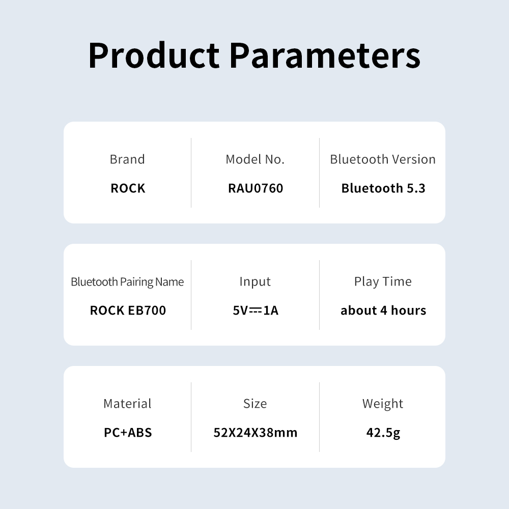 REGO Communication Sdn Bhd - Rock Space | Rock Space EB700 TWS Bluetooth 5.3 Wireless Earphones
