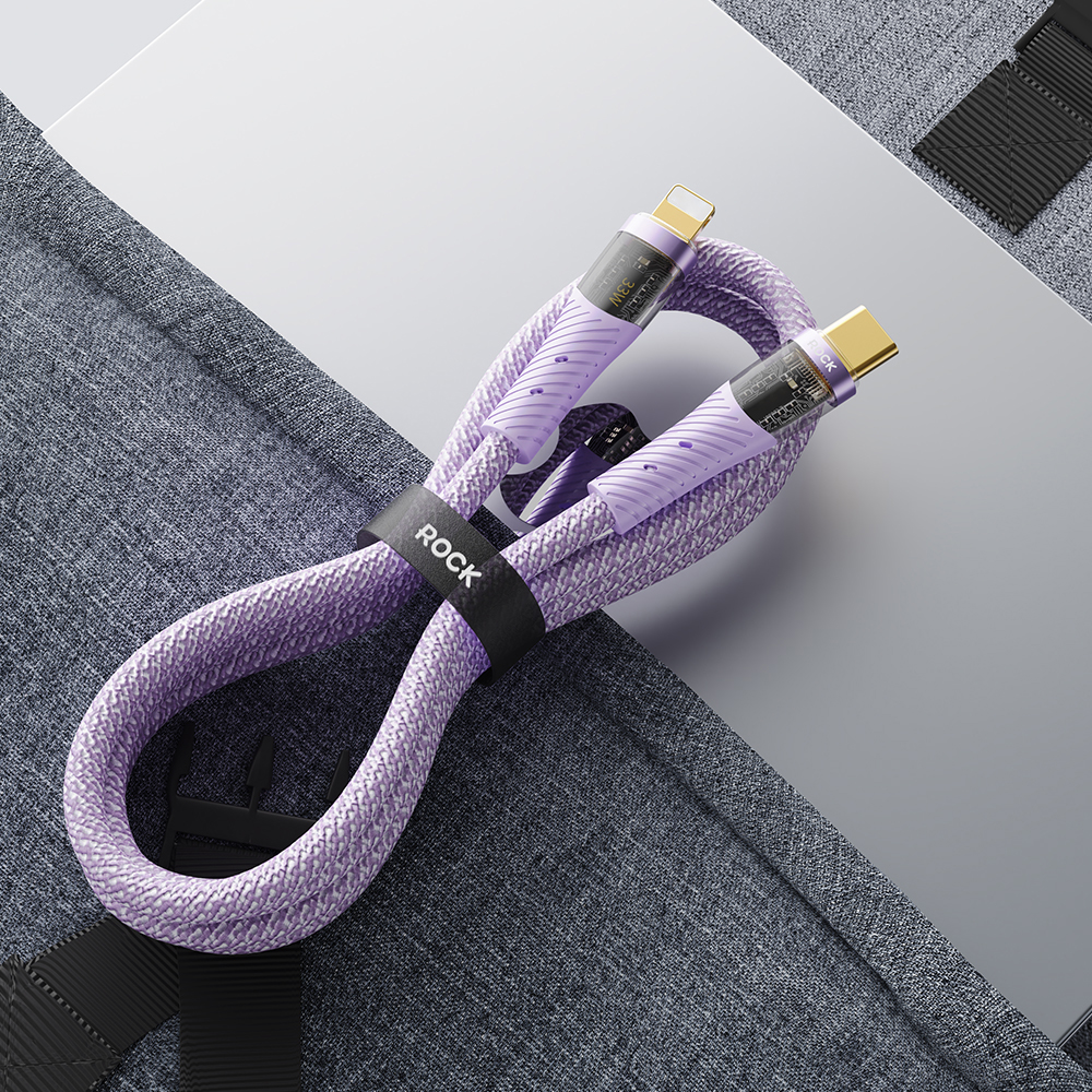 REGO Communication Sdn Bhd - Rock Space | ROCK Z21 PD Transparent Type C To iPhone Cable (33W)