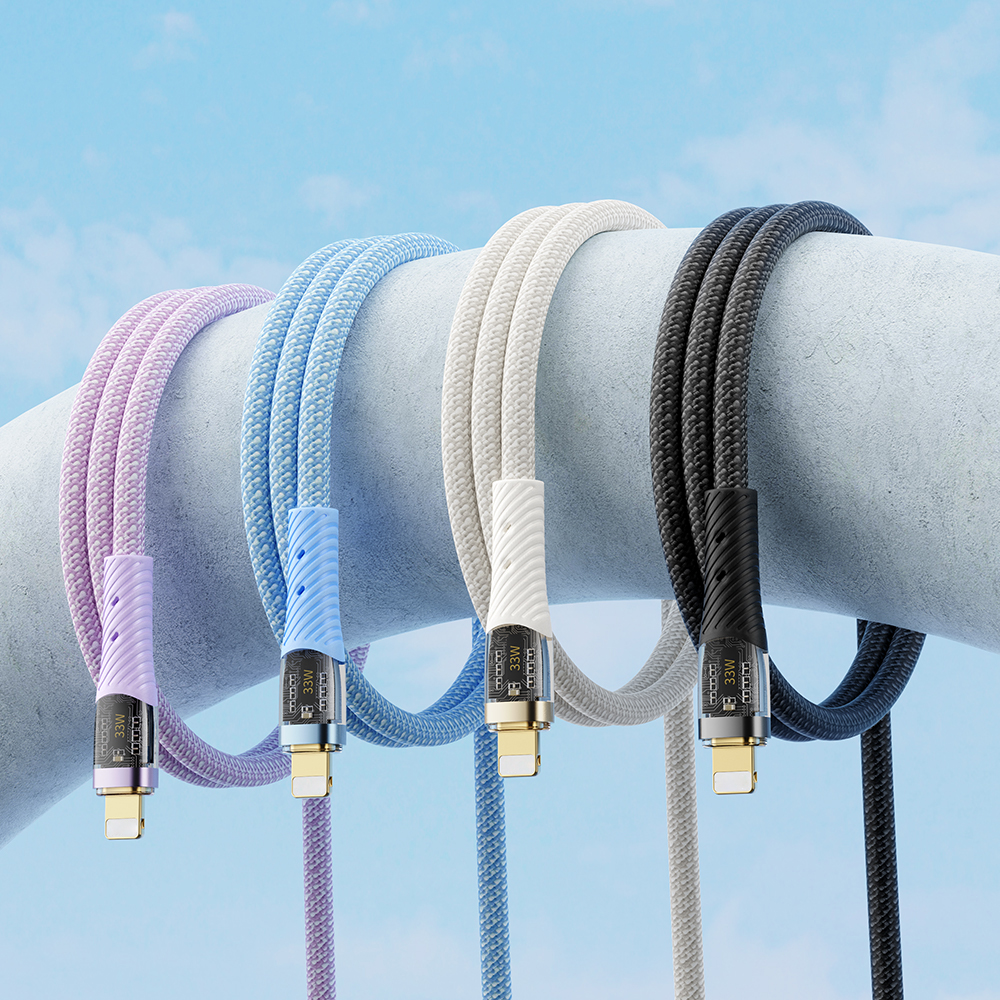 REGO Communication Sdn Bhd - Rock Space | ROCK Z21 PD Transparent Type C To iPhone Cable (33W)