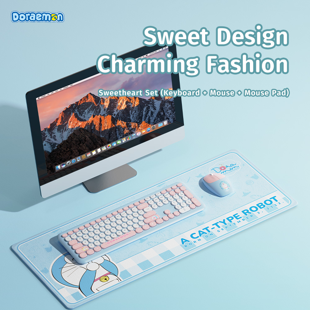 ROCK Doraemon Sweetheart Set (Keyboard+Mouse+Mouse Pad)