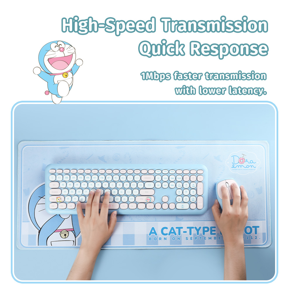 REGO Communication Sdn Bhd - Rock Space | ROCK Doraemon Sweetheart Set (Keyboard+Mouse+Mouse Pad)