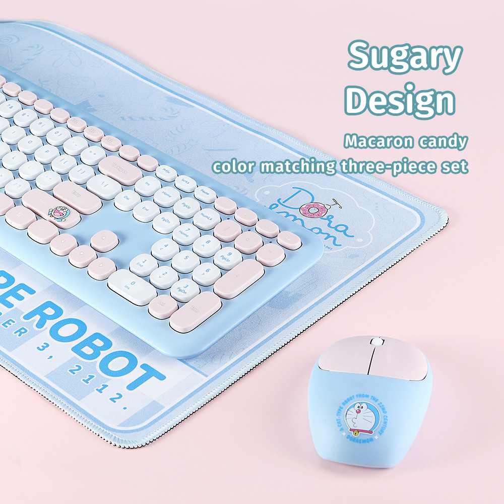 REGO Communication Sdn Bhd - Rock Space | ROCK Doraemon Sweetheart Set (Keyboard+Mouse+Mouse Pad)