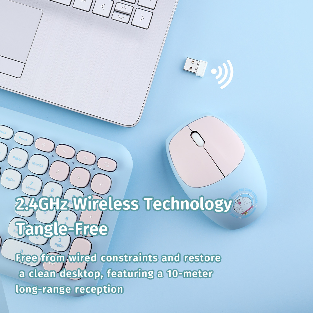 REGO Communication Sdn Bhd - Rock Space | ROCK Doraemon Sweetheart Set (Keyboard+Mouse+Mouse Pad)