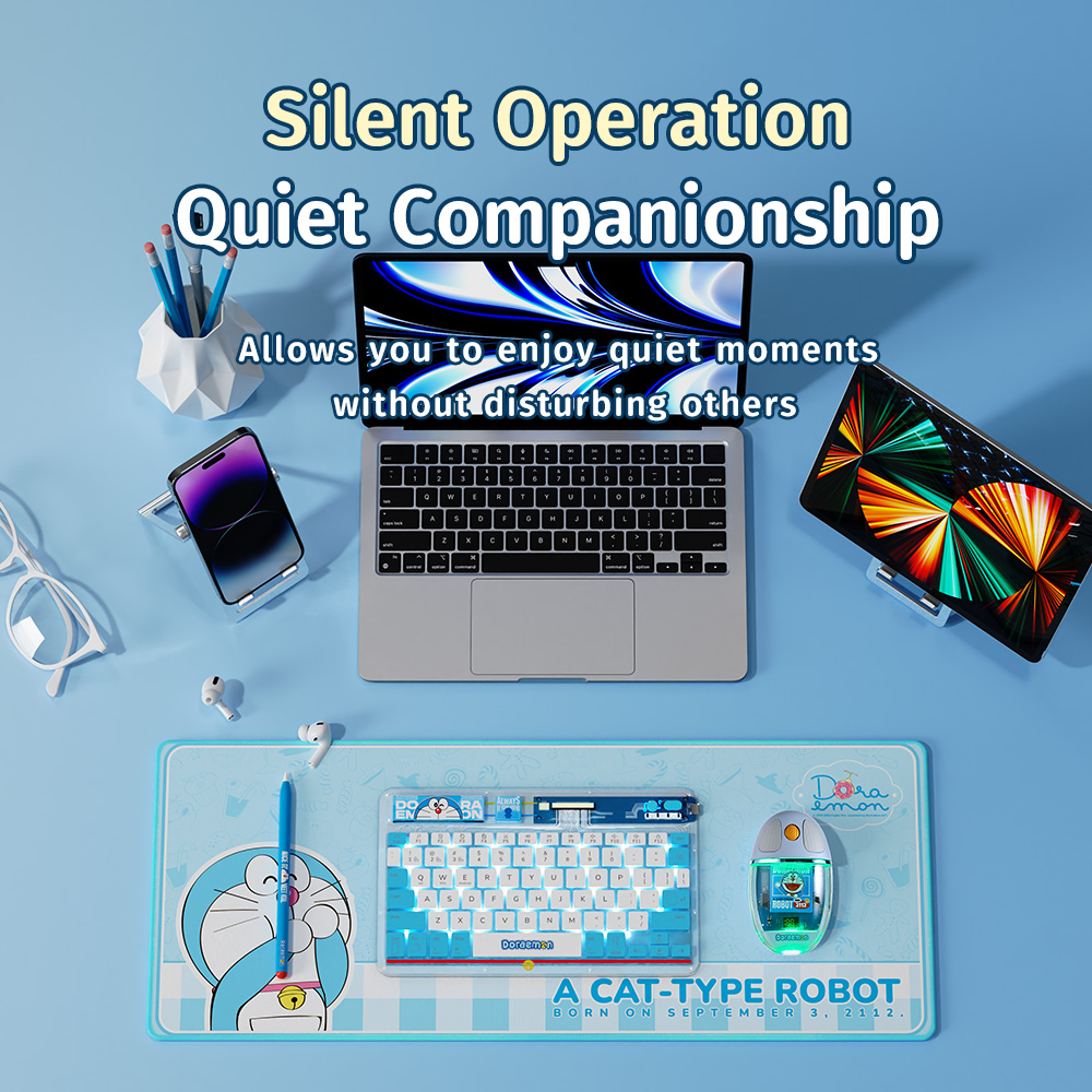 REGO Communication Sdn Bhd - Rock Space | ROCK Doraemon Comic Book Transparent Wireless Mouse