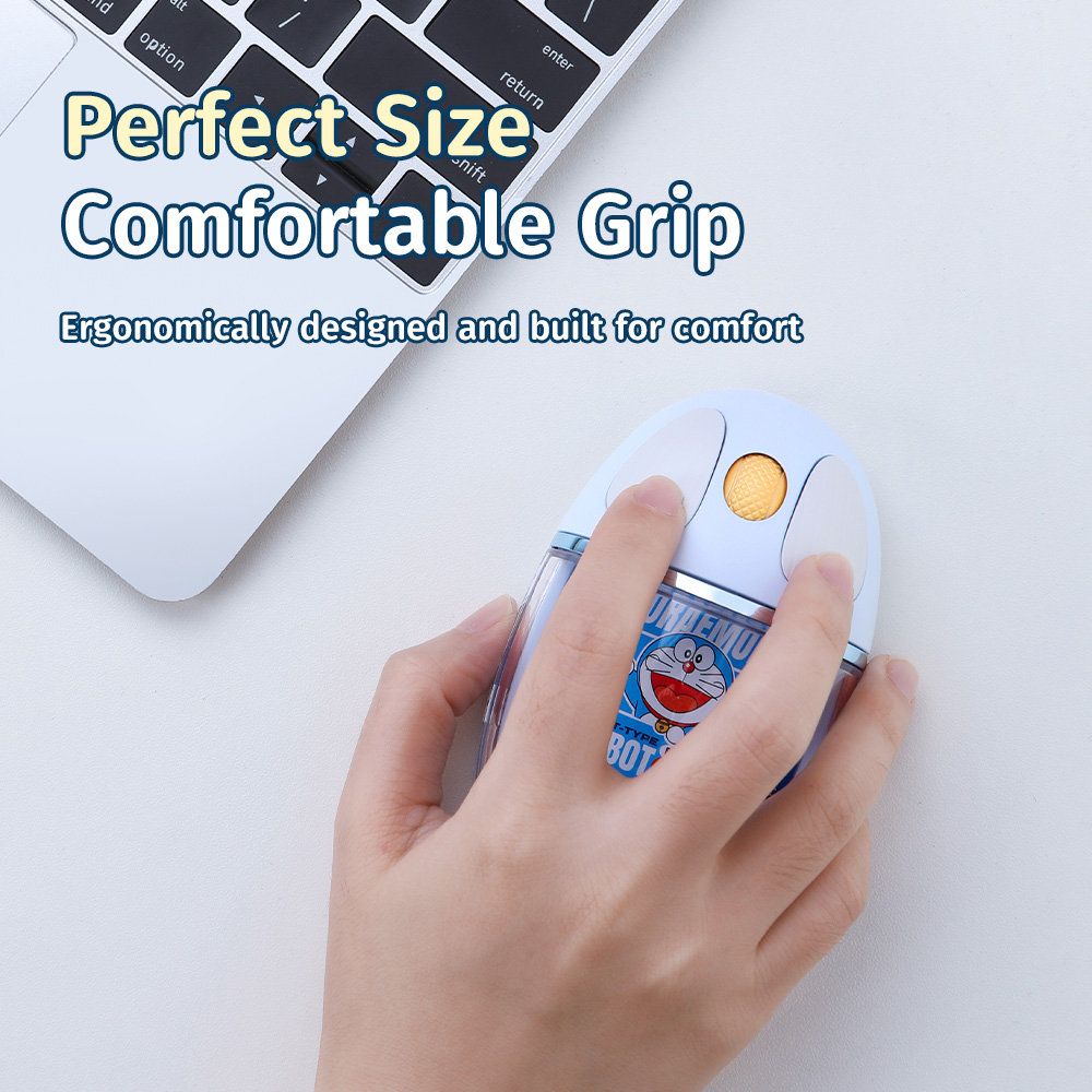 REGO Communication Sdn Bhd - Rock Space | ROCK Doraemon Comic Book Transparent Wireless Mouse