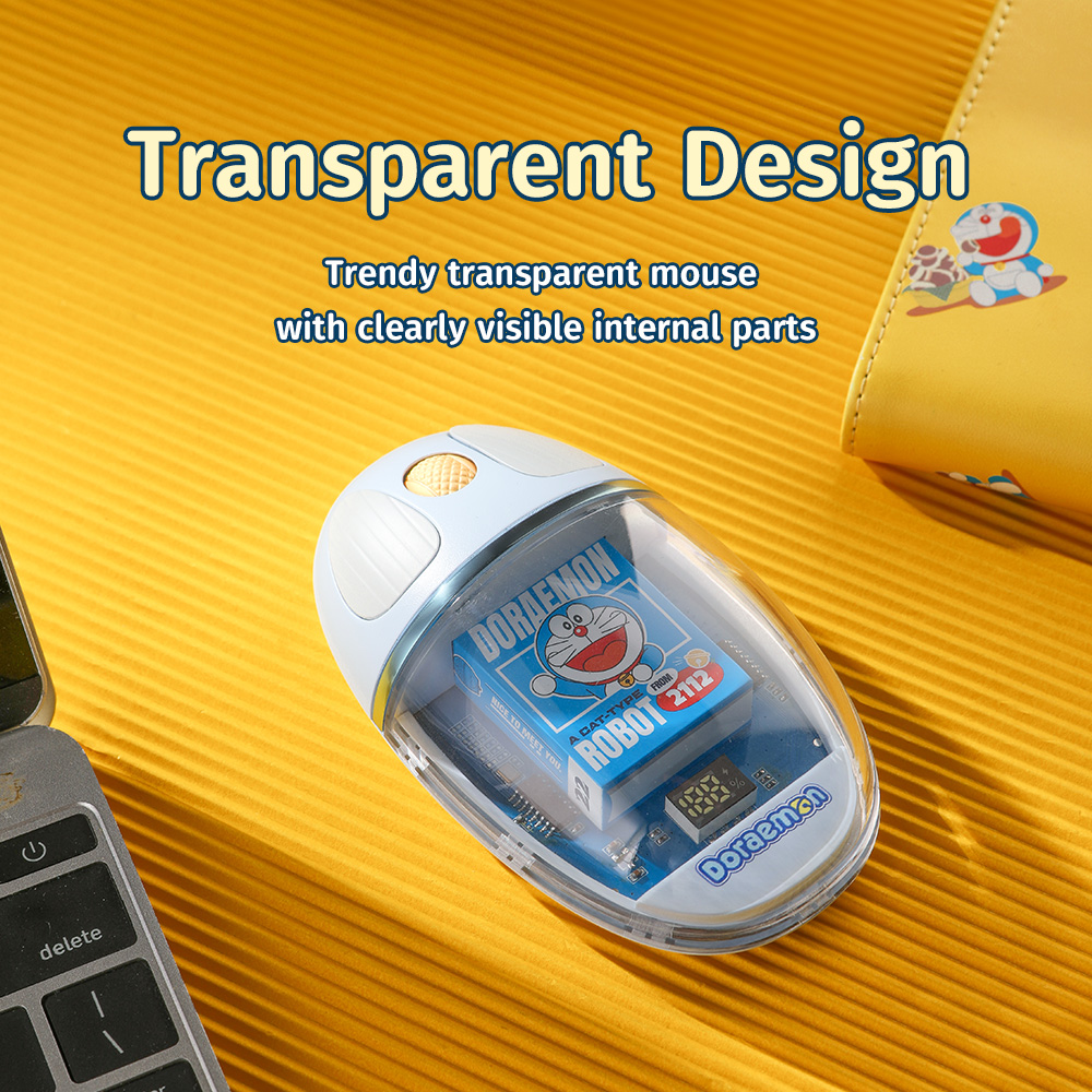 REGO Communication Sdn Bhd - Rock Space | ROCK Doraemon Comic Book Transparent Wireless Mouse
