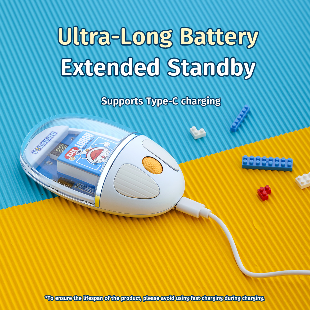 REGO Communication Sdn Bhd - Rock Space | ROCK Doraemon Comic Book Transparent Wireless Mouse