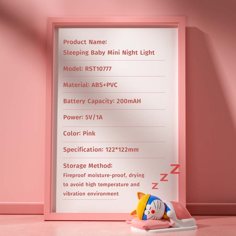 REGO Communication Sdn Bhd - Rock Space | ROCK Doraemon Sleeping Baby mini Night Light
