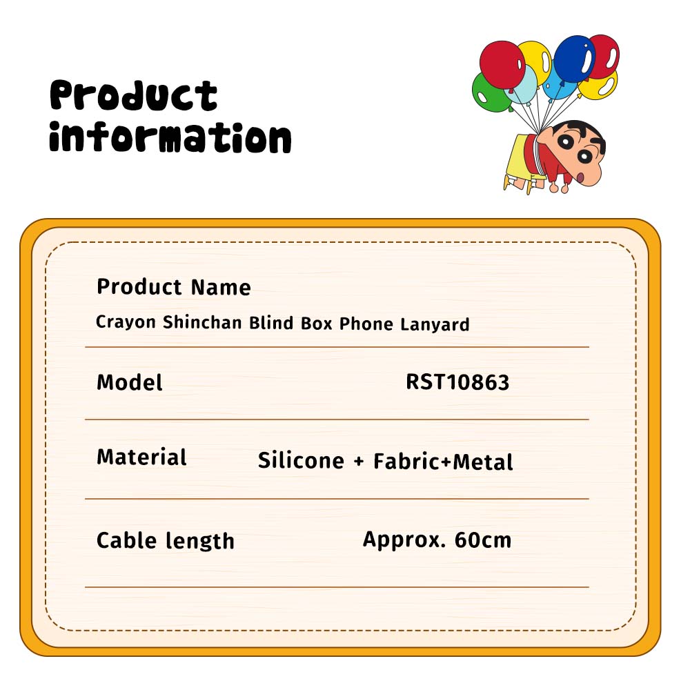 REGO Communication Sdn Bhd - Rock Space | ROCK Crayon ShinChan Blind Box Phone Lanyard