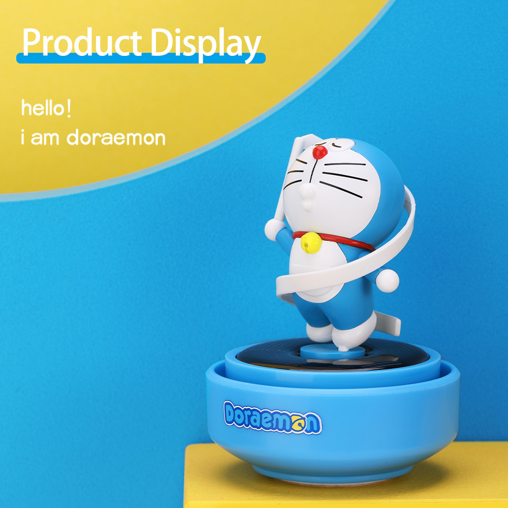 REGO Communication Sdn Bhd - Rock Space | ROCK Doraemon Solar-Powered Rotating Car Aroma Ornament