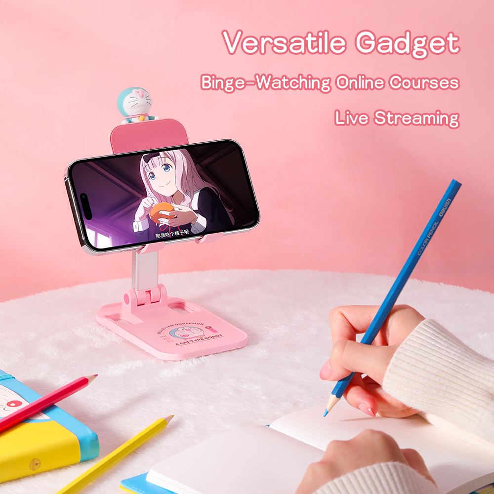 REGO Communication Sdn Bhd - Rock Space | ROCK Doraemon Desktop Foldable Phone Holder (Pink)