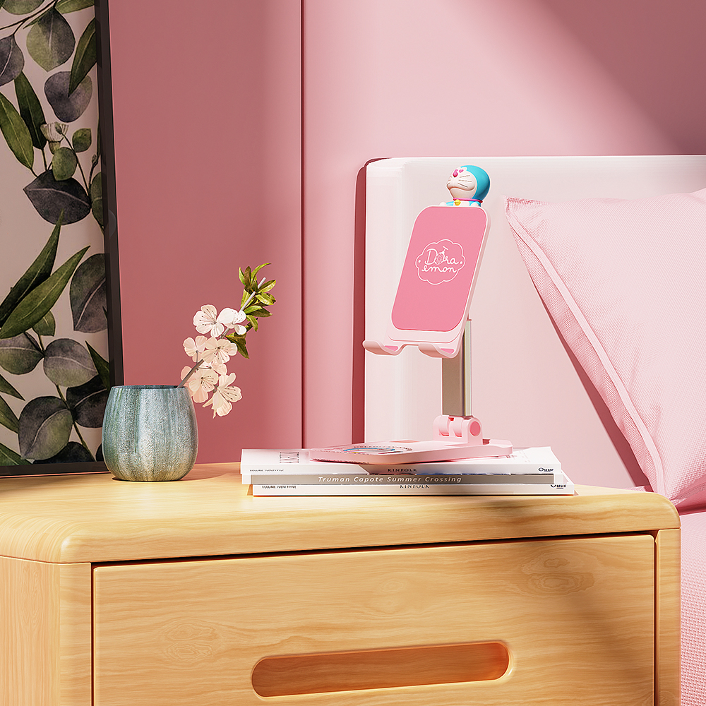 REGO Communication Sdn Bhd - Rock Space | ROCK Doraemon Desktop Foldable Phone Holder (Pink)