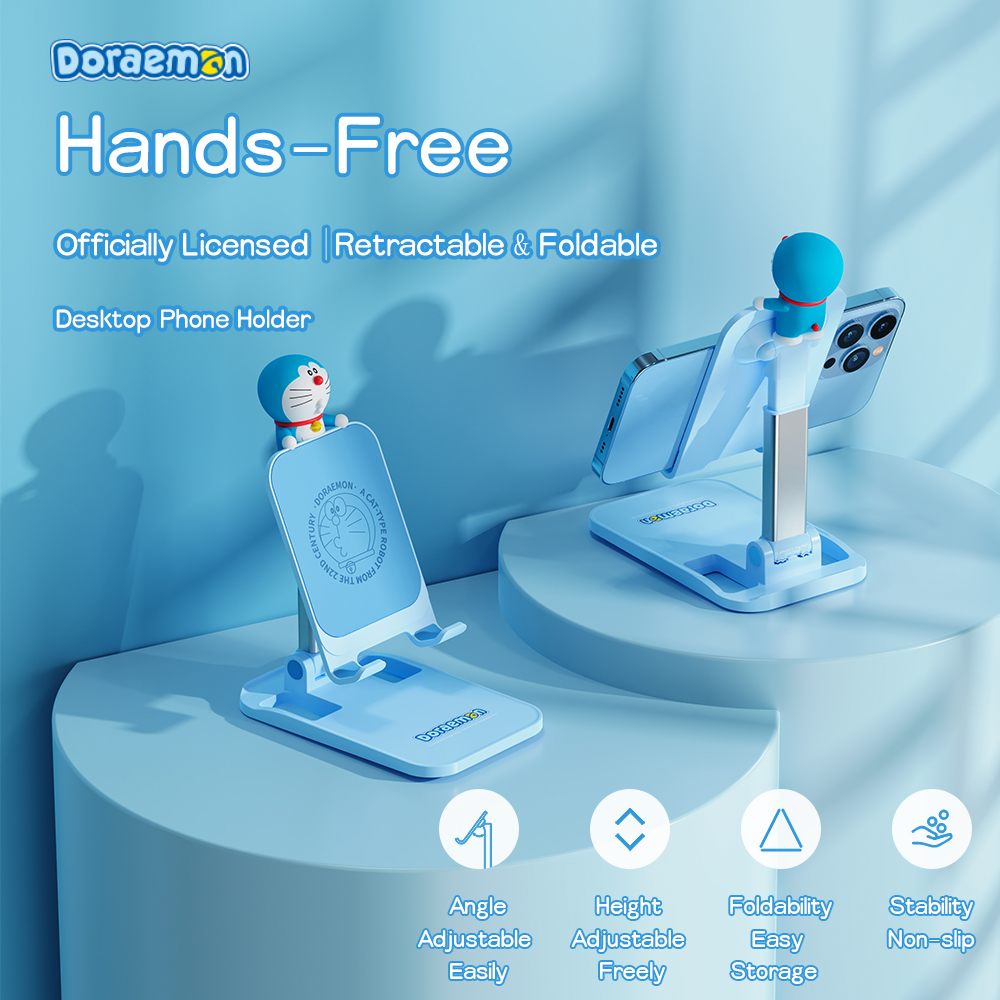 ROCK Doraemon Desktop Foldable Phone Holder (Blue)
