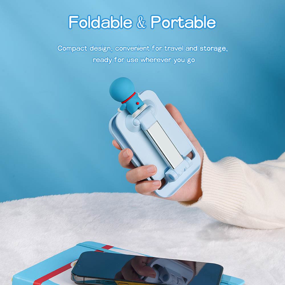 REGO Communication Sdn Bhd - Rock Space | ROCK Doraemon Desktop Foldable Phone Holder (Blue)