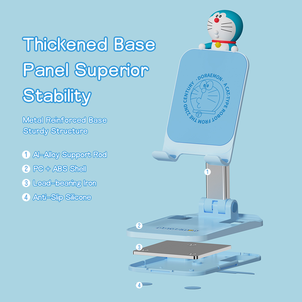 REGO Communication Sdn Bhd - Rock Space | ROCK Doraemon Desktop Foldable Phone Holder (Blue)