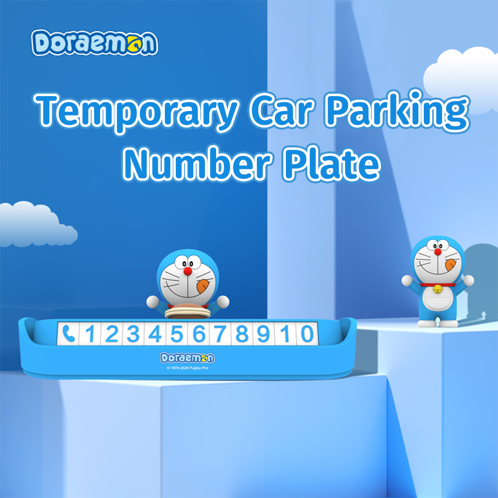 ROCK Doraemon Temporary Parking Number Plate