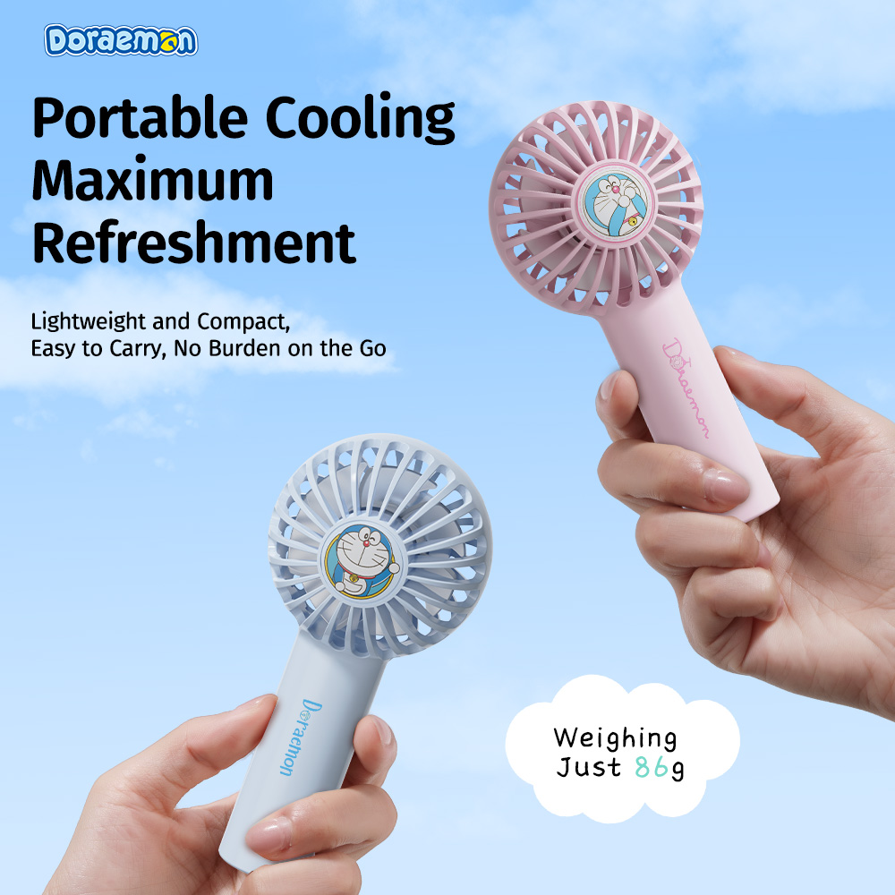REGO Communication Sdn Bhd - Rock Space | ROCK Doraemon Air Bubble mini Handheld Fan