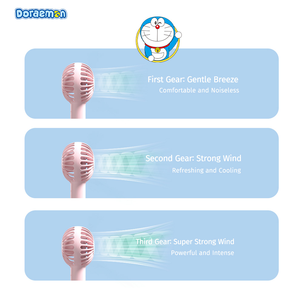 REGO Communication Sdn Bhd - Rock Space | ROCK Doraemon Air Bubble mini Handheld Fan