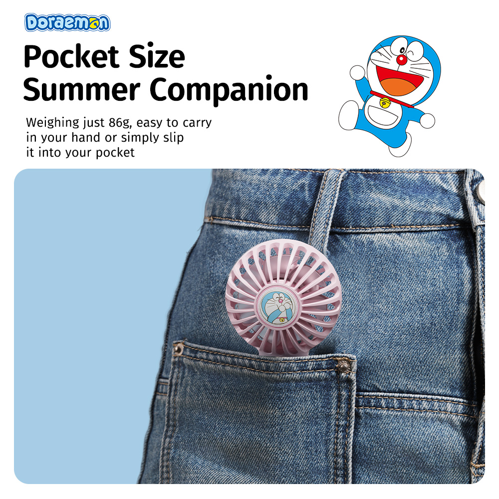 REGO Communication Sdn Bhd - Rock Space | ROCK Doraemon Air Bubble mini Handheld Fan