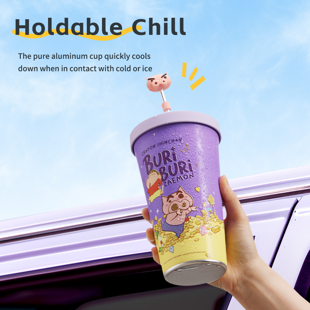 REGO Communication Sdn Bhd - Rock Space | ROCK Crayon ShinChan Color Charging Iced Cup (With Lid and Straw)