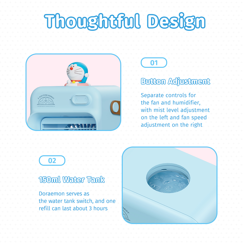 REGO Communication Sdn Bhd - Rock Space | ROCK Doraemon F20 Water Cooling Fan
