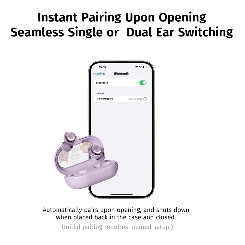 REGO Communication Sdn Bhd - Rock Space | ROCK Crayon ShinChan EB800 Noise-Canceling TWS Bluetooth Earphones