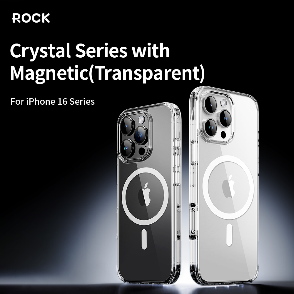 ROCK Crystal Magnetic Series iPhone 16/16 Plus/16 Pro/16 Pro Max Protection Case