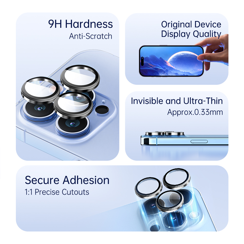 REGO Communication Sdn Bhd - Rock Space | iPhone 16 & iPhone 16 Plus ROCK Pure Series Camera Lens 9H Tempered Glass Protector