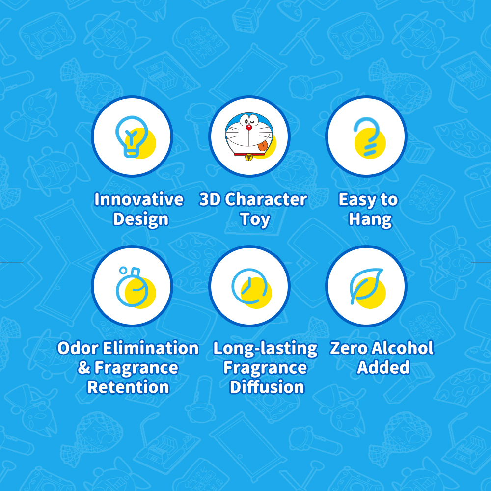 REGO Communication Sdn Bhd - Rock Space | ROCK Doraemon Car Hanging Ornament Fragrance Diffuser